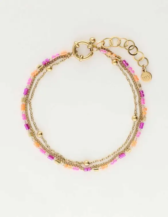 My Jewellery Armband Miyuki kralen oranje MJ10268