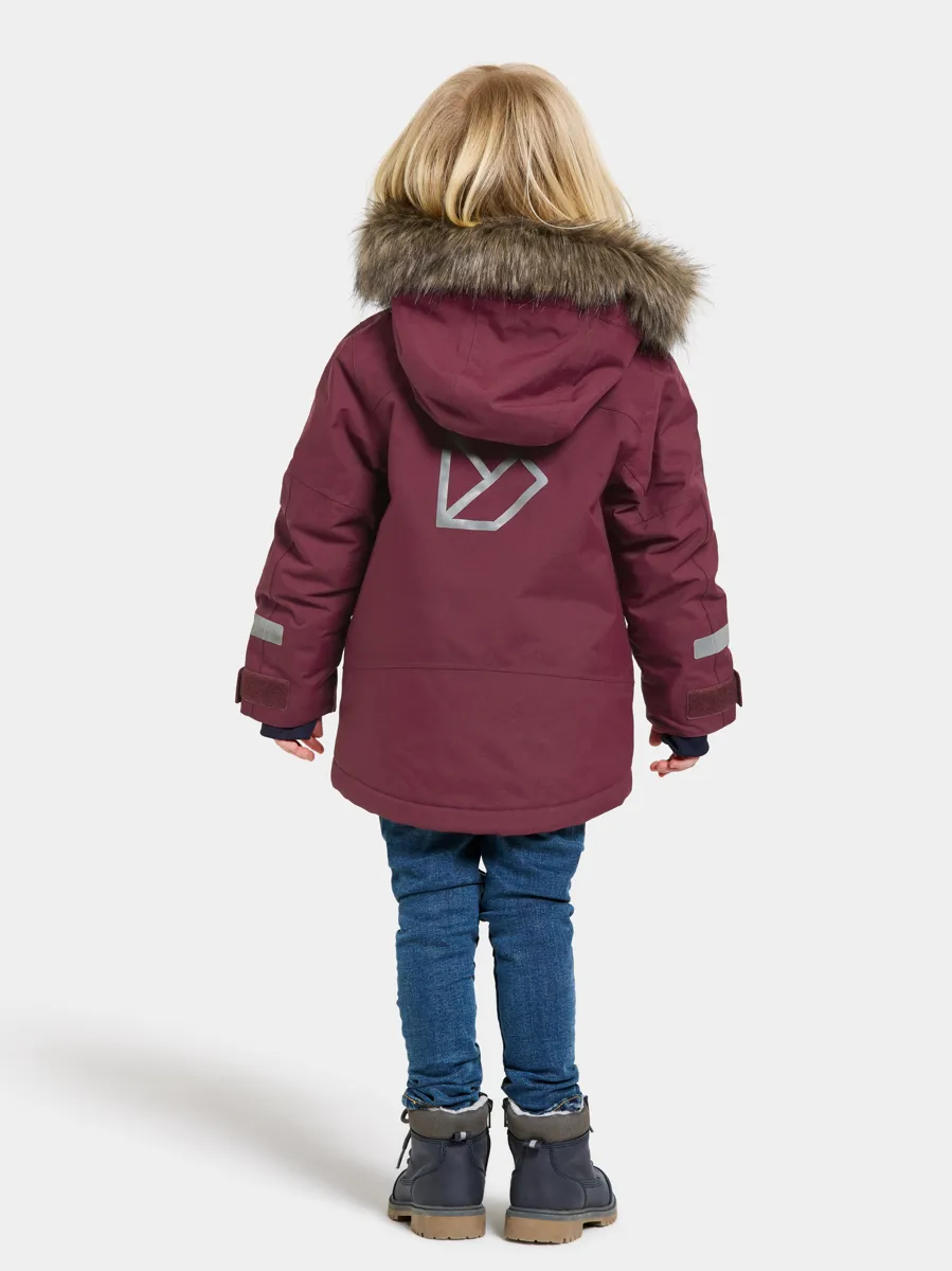 Didriksons Kids' Bjärven Parka 3 Rusty Wine
