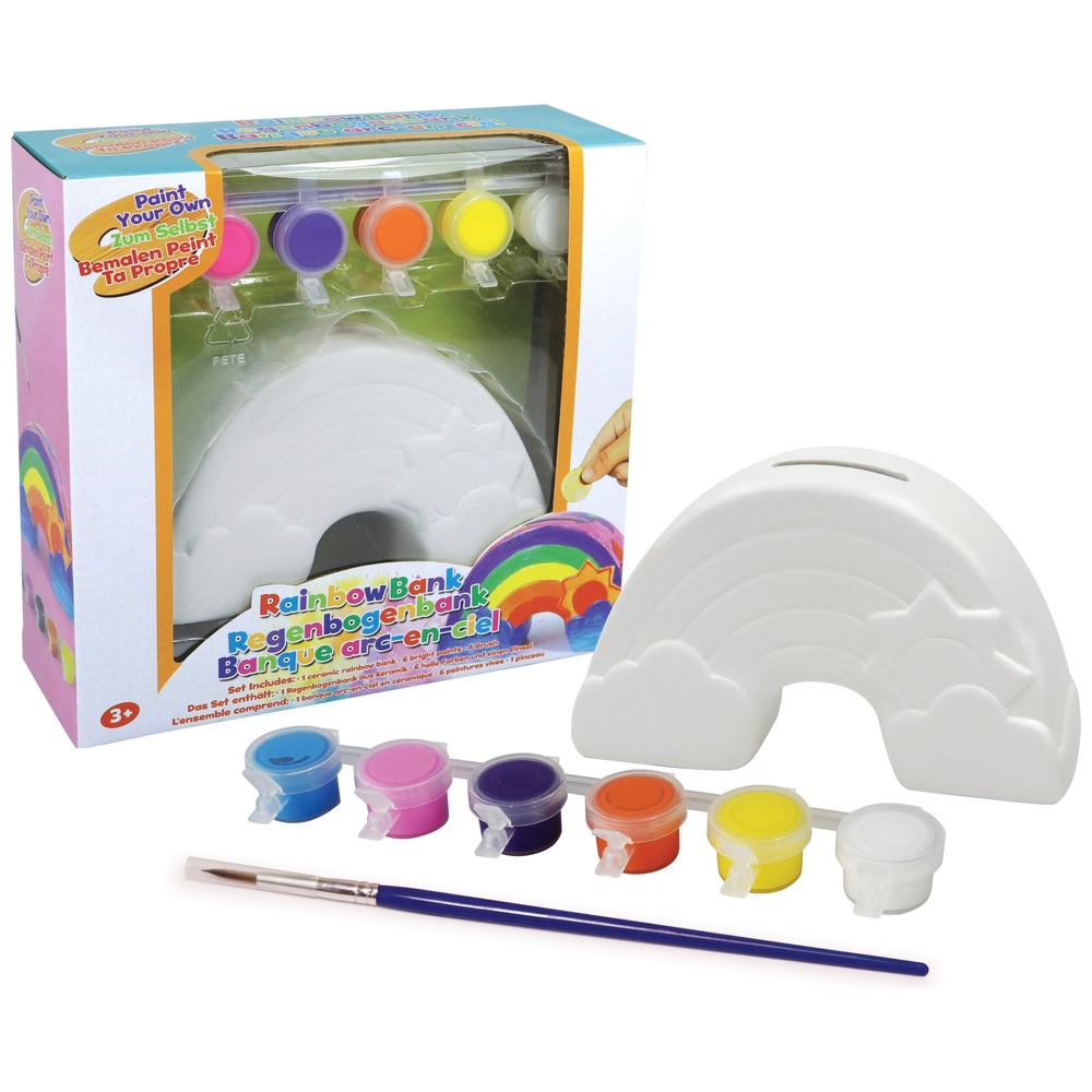 Bemal deine eigene Regenbogen-Spardose