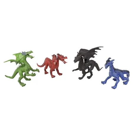 Idena Spielset Drachen 16 cm, 4-teilig