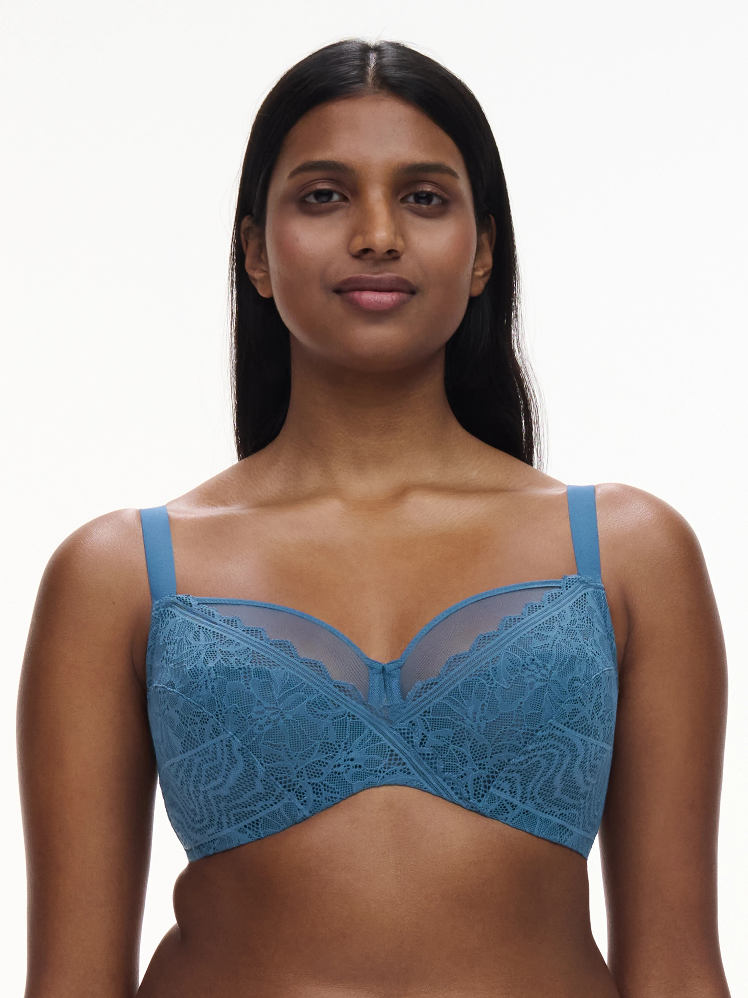 FLORAL TOUCH - Soutien-gorge emboîtant en dentelle | Bleu