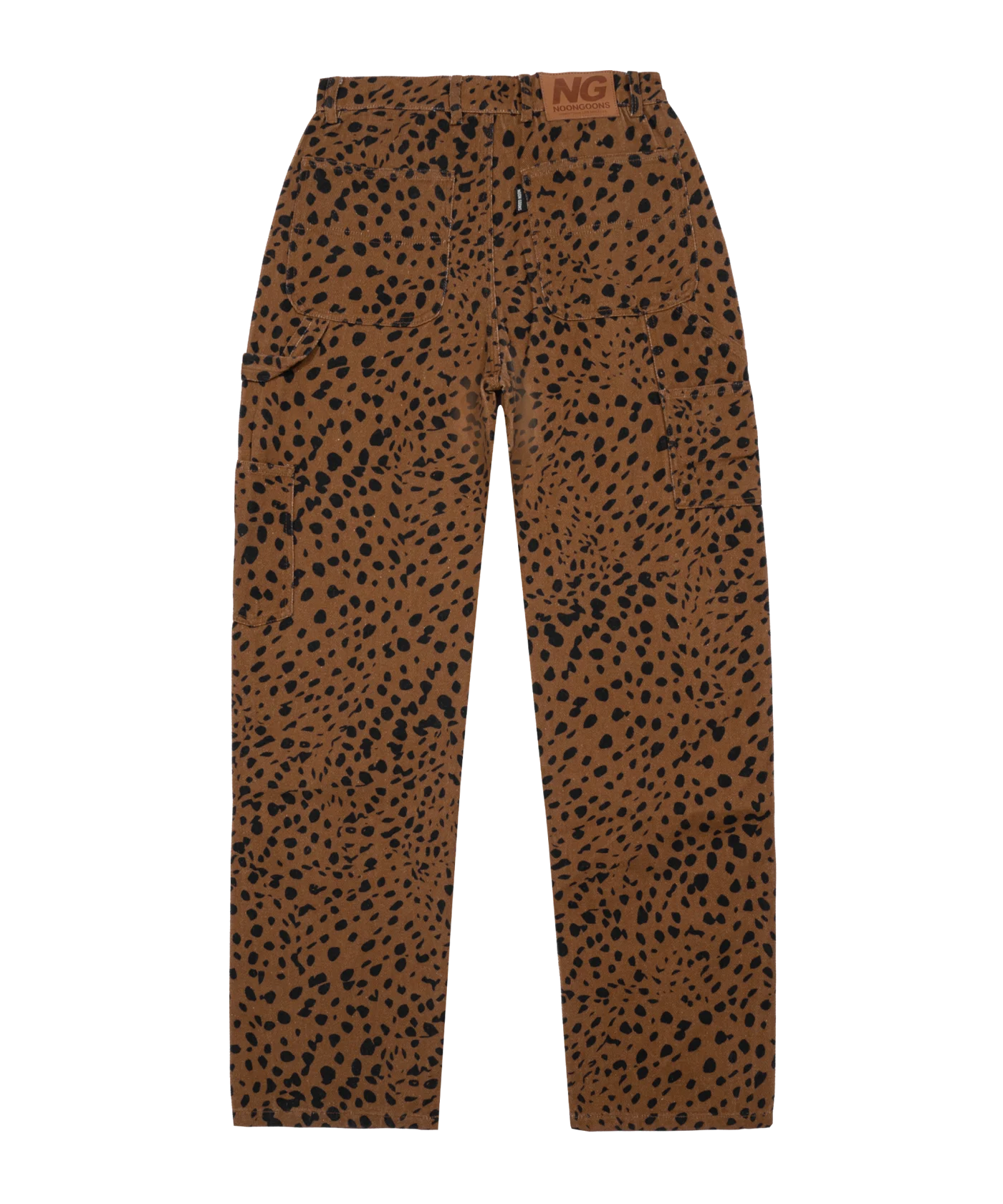 Noon Goons Go Leopard Denim Hose Braun