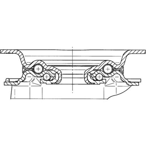 TENTE 3477 PIR 080 P62 blauw zwenkwiel met rem 80 mm