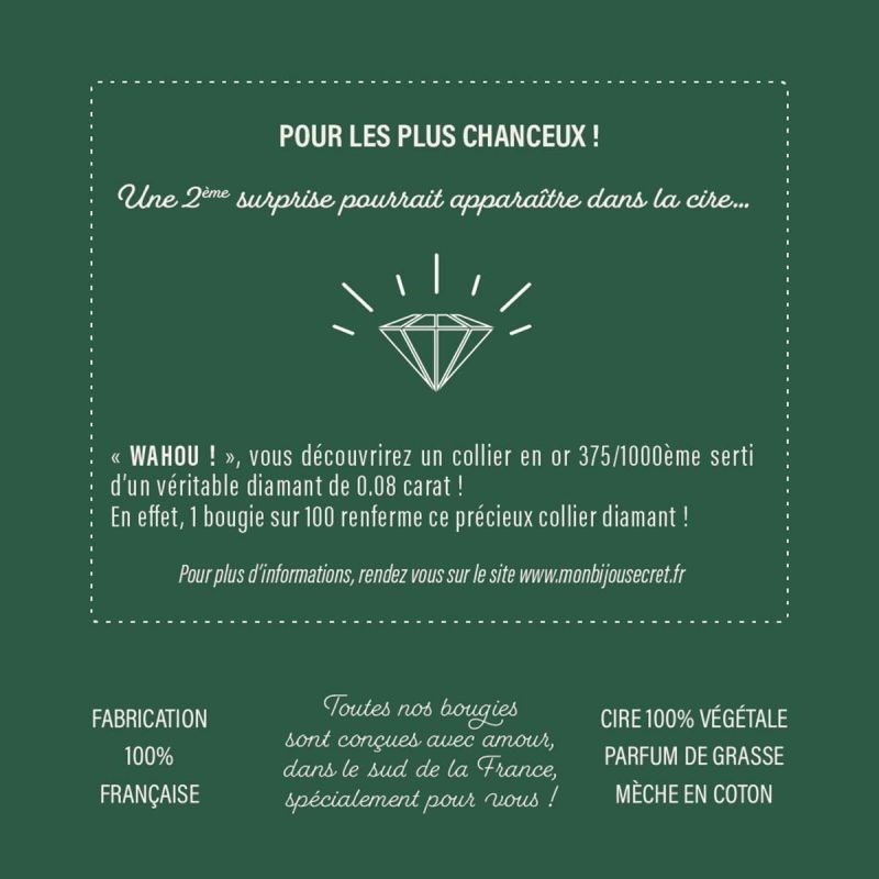 Bougie Bijou Bracelet argenté  - Parfum Coco - 40h