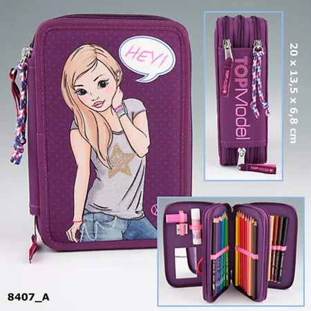 Depesche TOPModel 3-Fach Federtasche befüllt Comic
