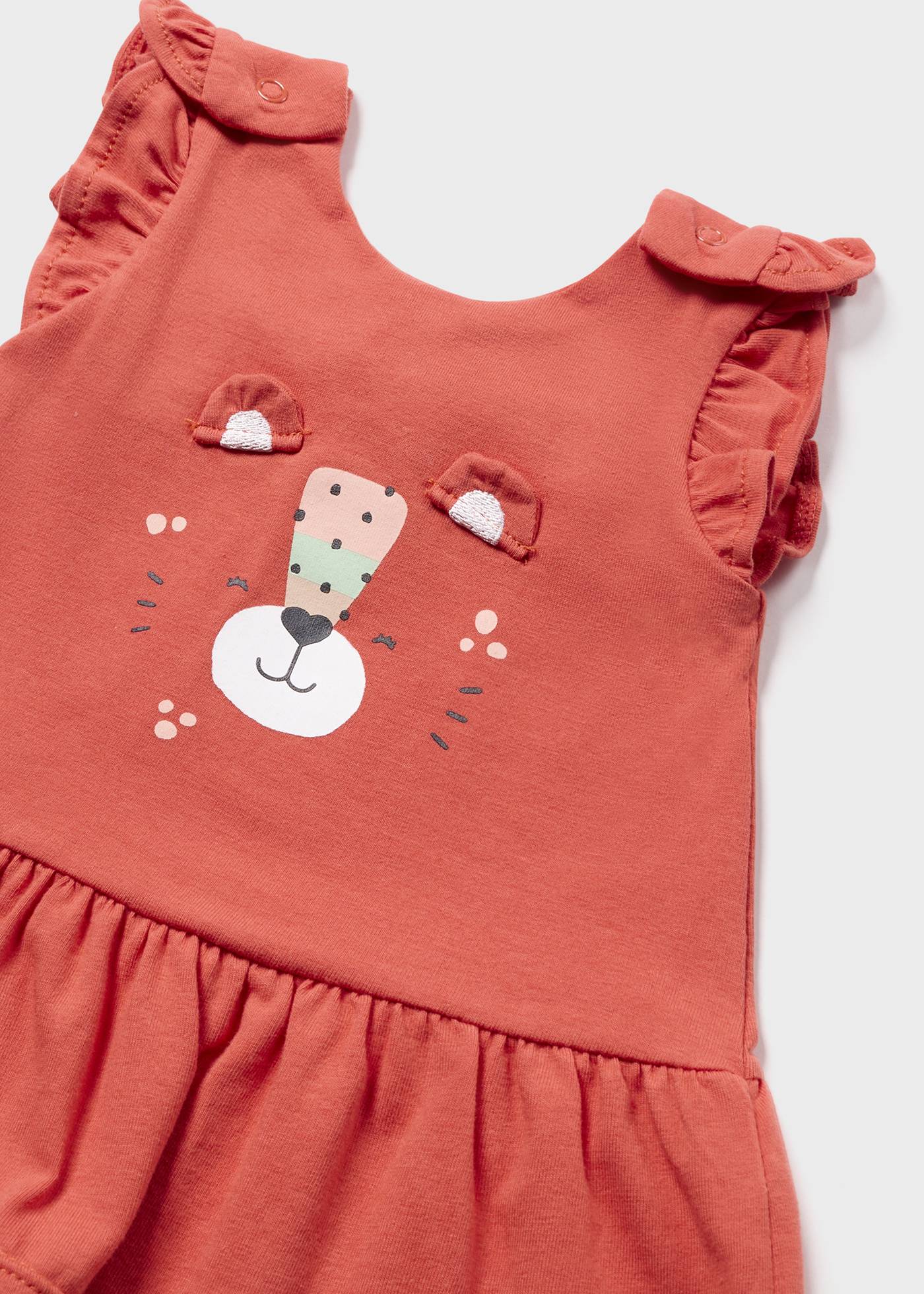 Vestido de algodão sustentável para recém-nascido