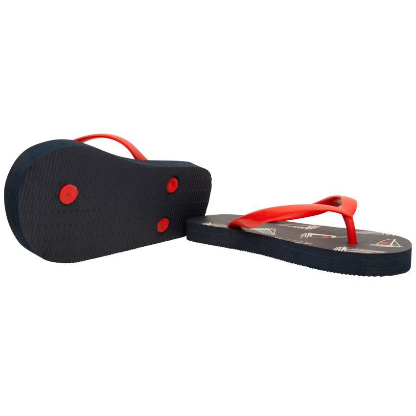 Tongs imprimé voiliers pour garçon - Rouge