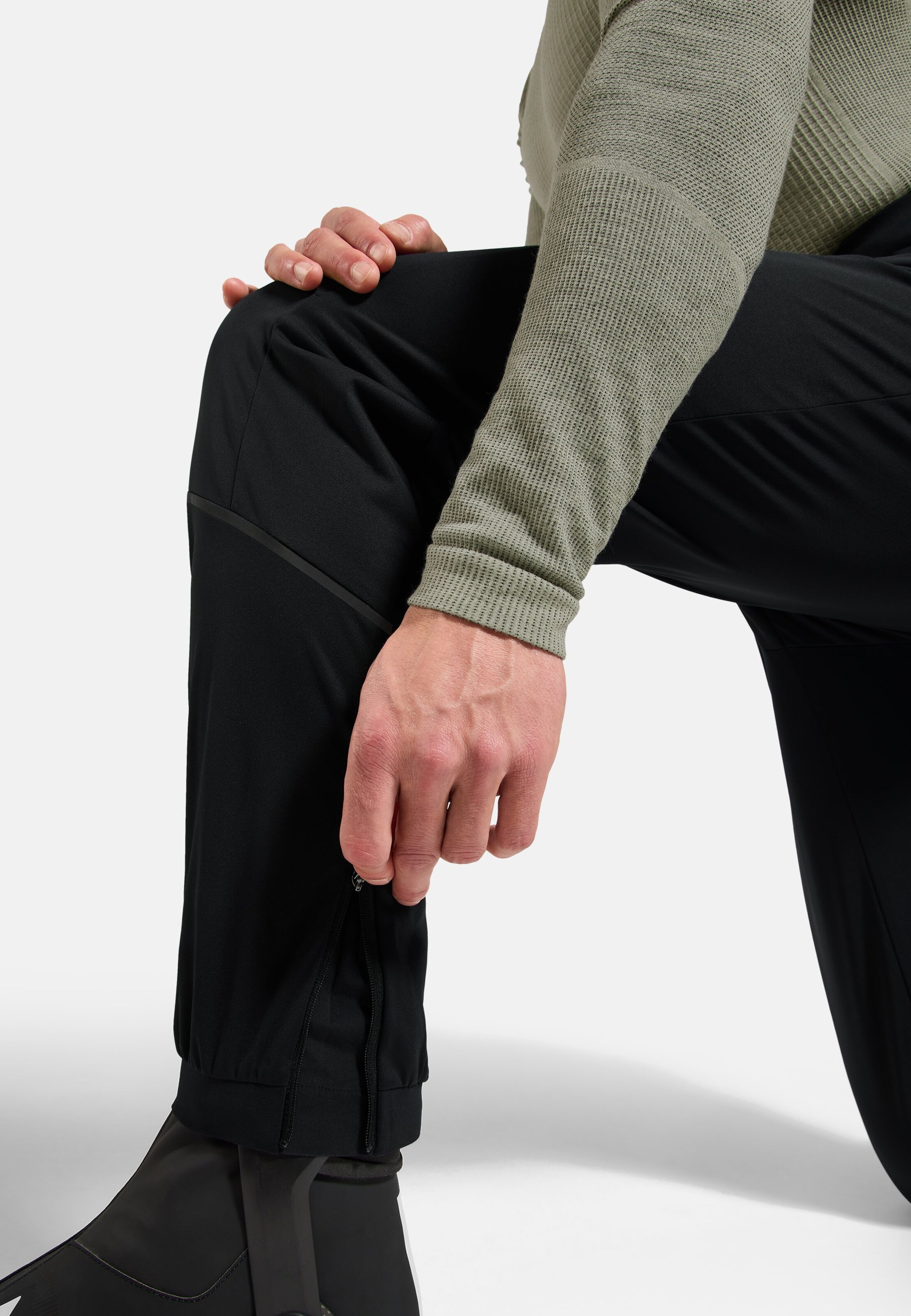 Winddichte Zeroweight Elite Langlaufhose in black