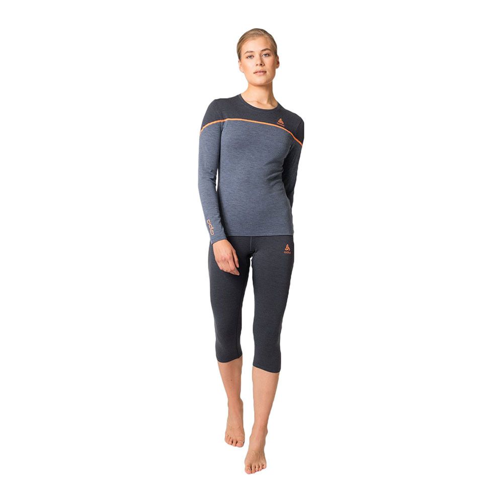 Odlo REVELSTOKE PW 150 - Sous-couche Femme folkstone gray/india ink melange