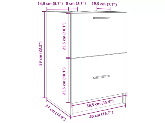 Armoire d'évier blanc 40x37x59 cm bois d'ingénierie