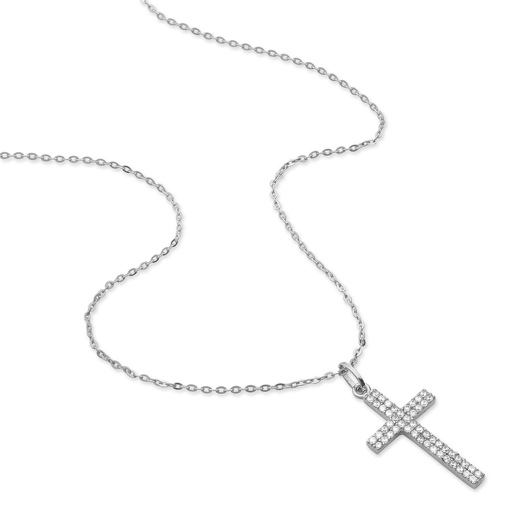 Collier Carola Argent Blanc Oxyde De Zirconium