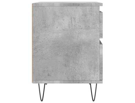 VIDAXL - Tables de chevet 2 pcs gris béton 40x35x50 cm bois d’ingénie...