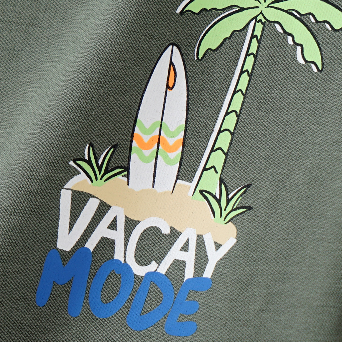 Famy 3 Baby T-Shirts in verschiedenen Dessins orange / dunkelgrün / beige