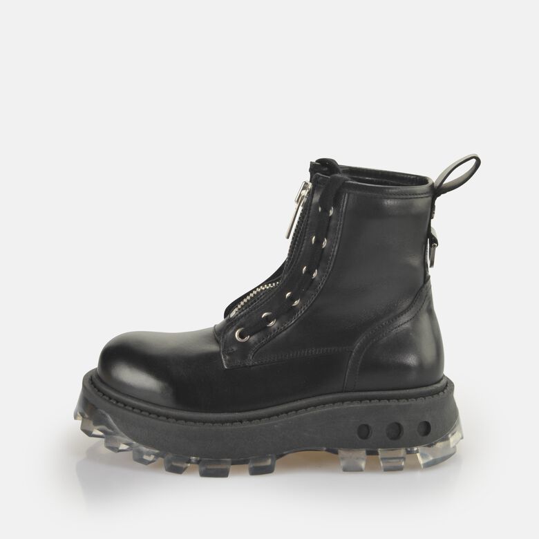Mono Zip Lace Up Mid