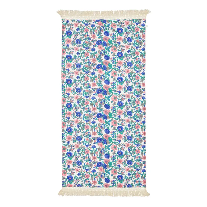 Louise Misha Serviette de plage Lana en coton bio | Bleu azur