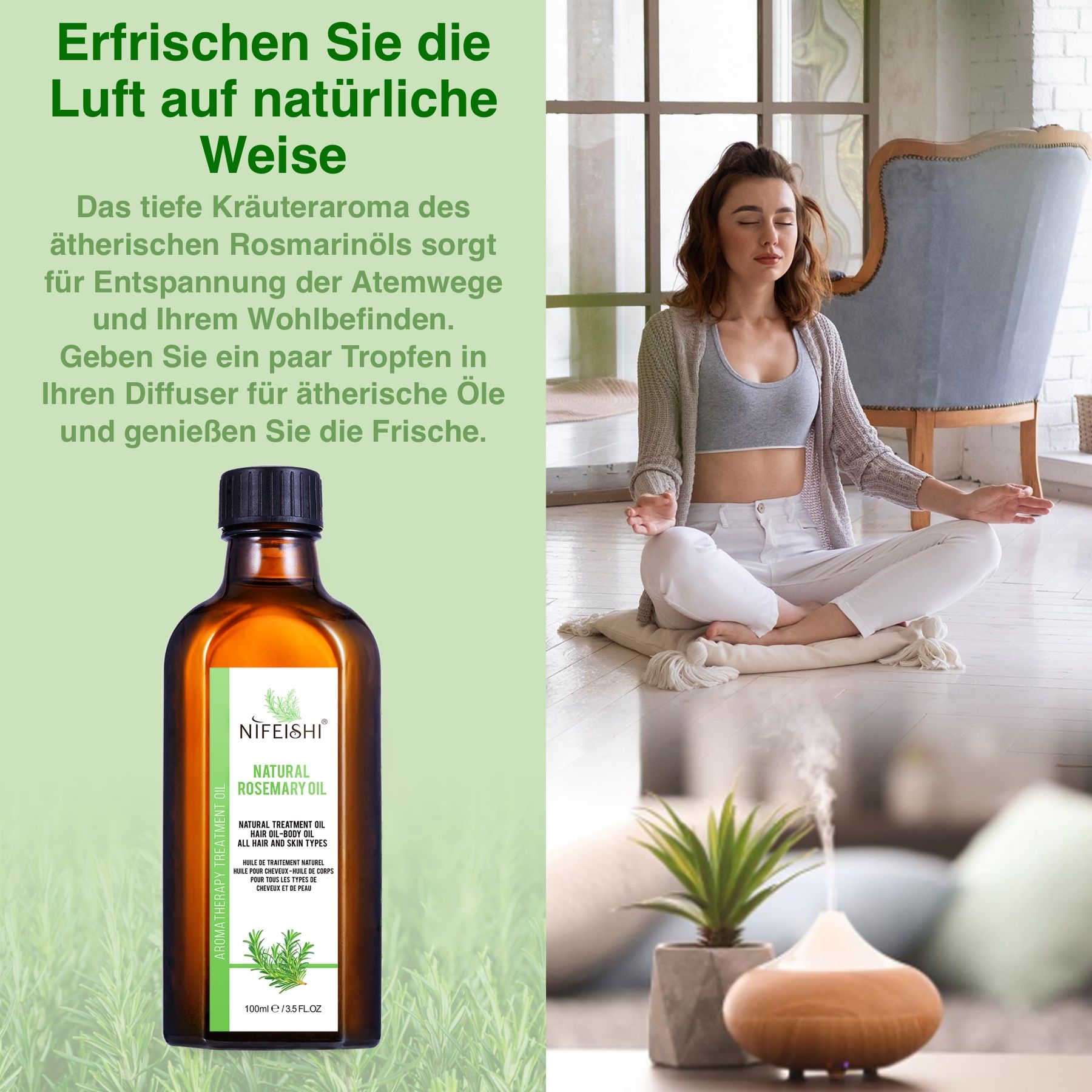 P-Beauty Rosmarinöl naturreines Haaröl für Haarpflege