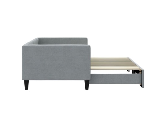 VIDAXL - Lit de jour avec lit gigogne gris clair 90x200 cm tissu