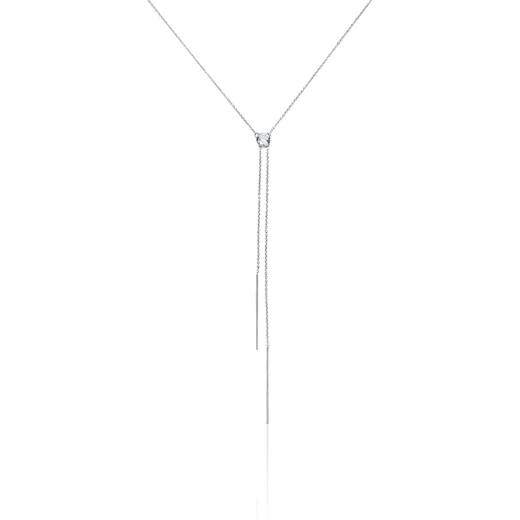 Collier Erika Argent Blanc Oxyde De Zirconium
