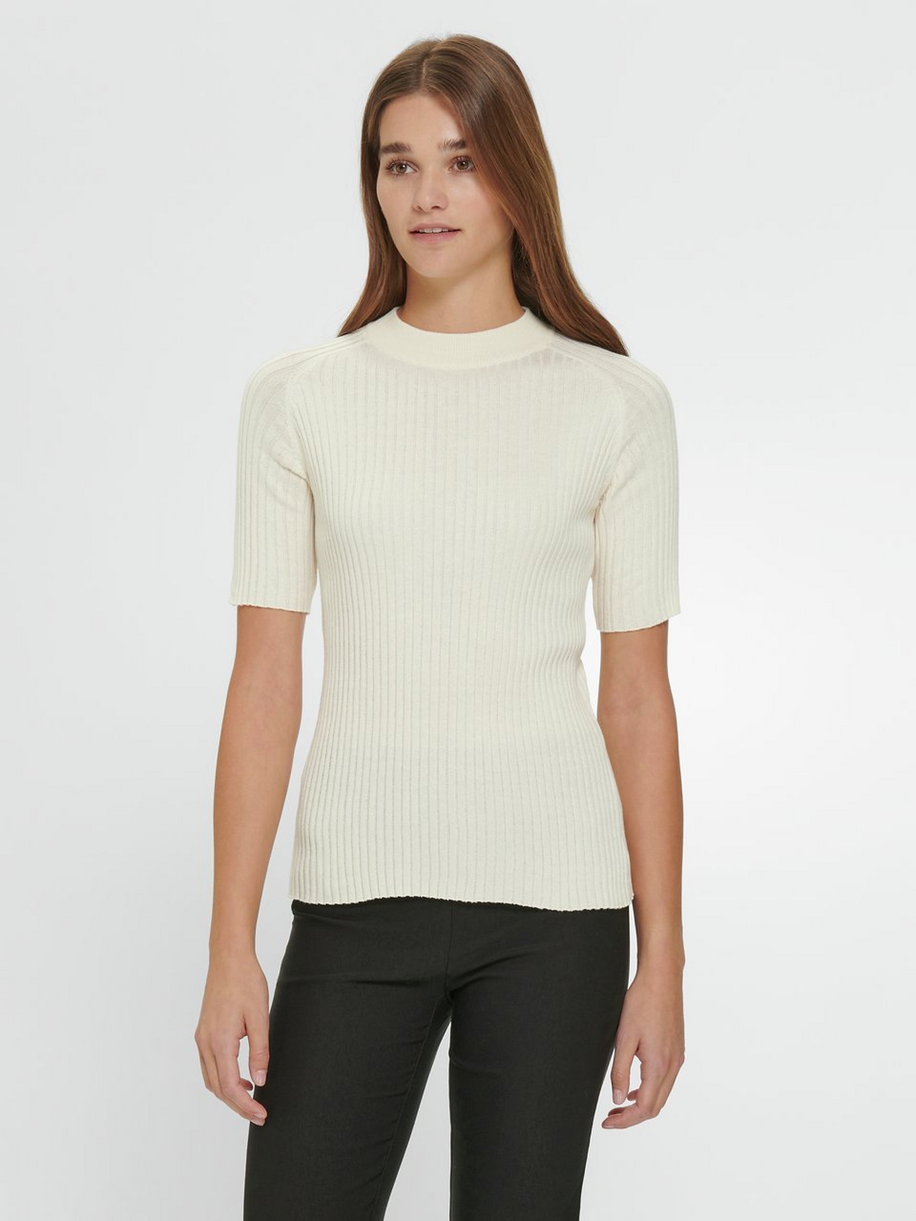 Rundhals-Pullover mit 1/2-Arm