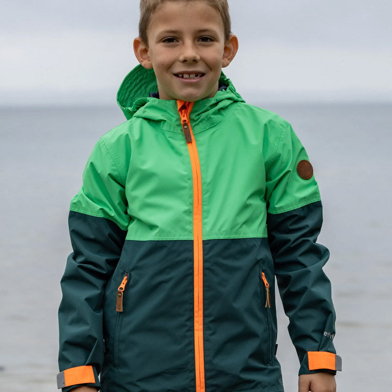 Kinder Puck Regenjacke sea moss