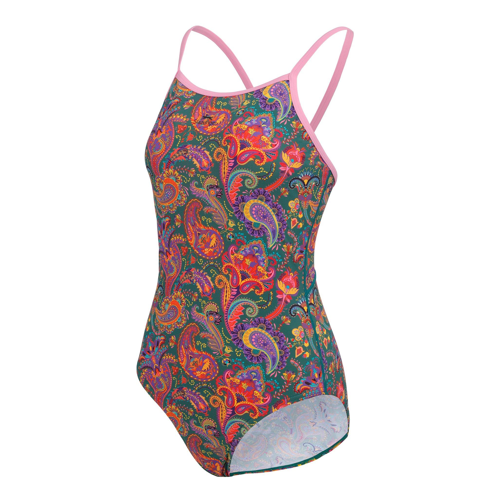 Slazenger Thinstrap One Piece Swimsuit Womens