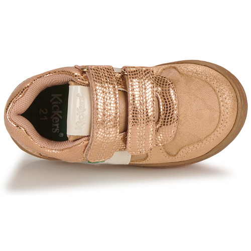Kickers - KALIDO - Beige / Rose glitter