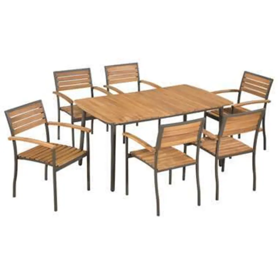 vidaXL - Tuintafel En Stoel - Bruin - Hout