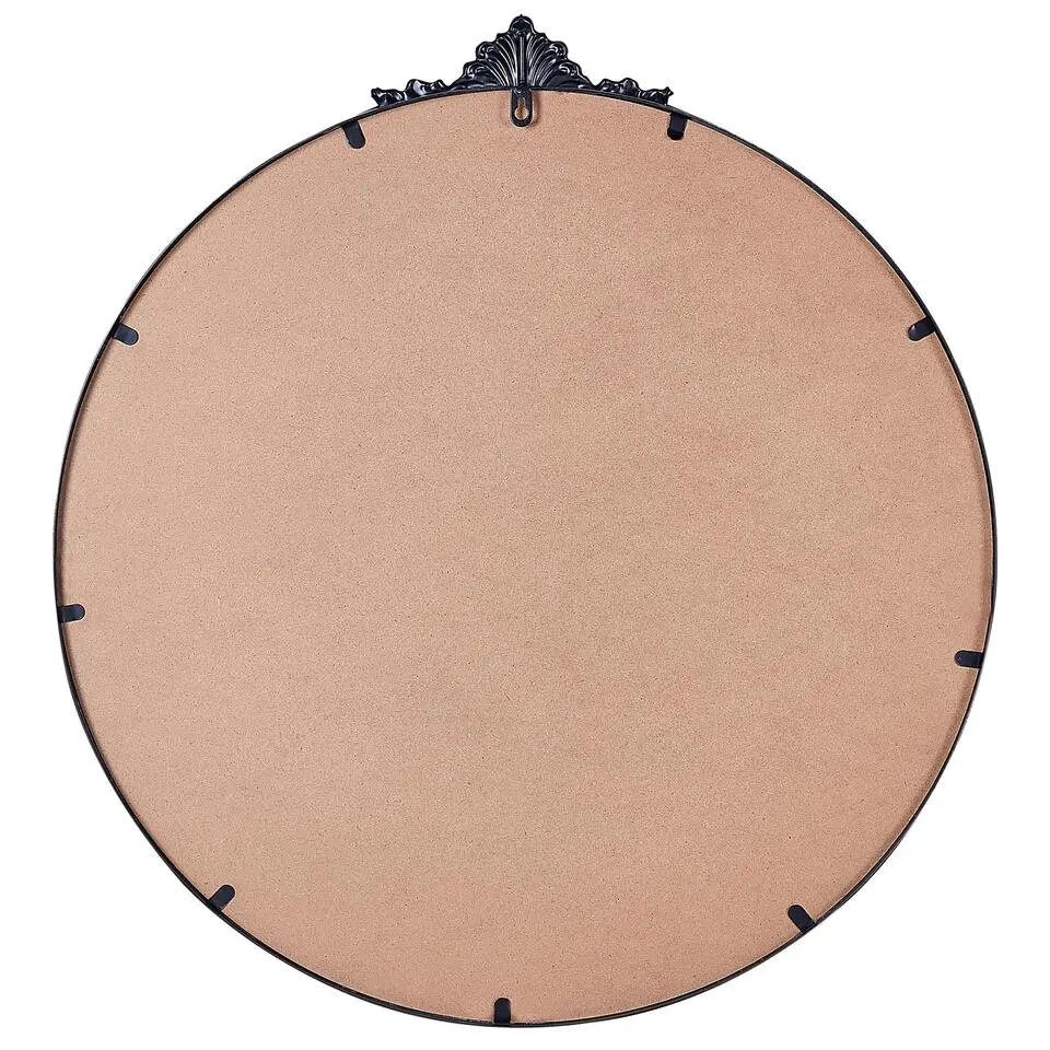 SOMMANT - Wandspiegel - Zwart - ⌀ 67 cm - Metaal