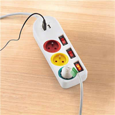 Multiprise interrupteurs individuels