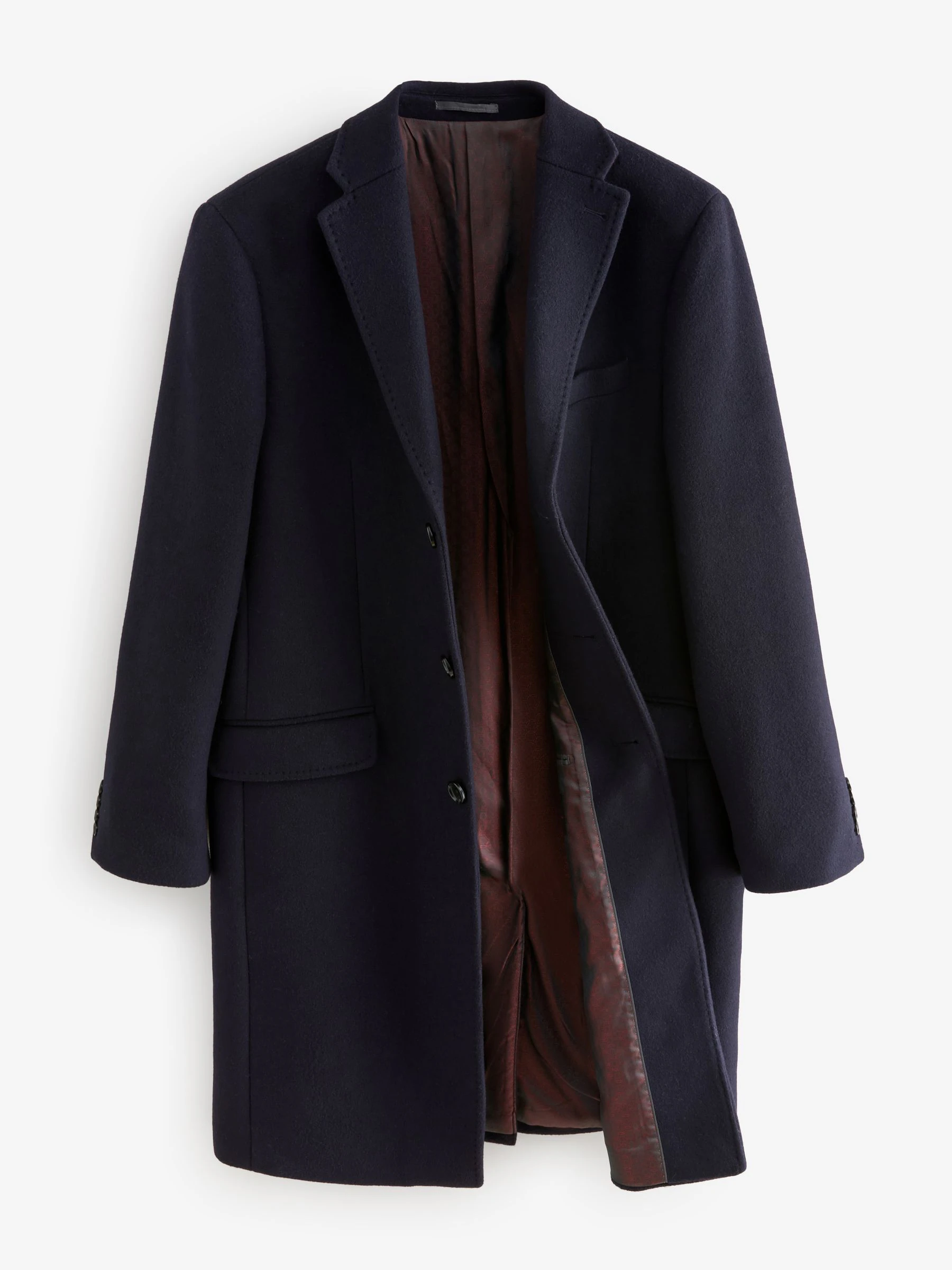 Donkerblauw - Signature soft touch wolrijke Epsom-jas