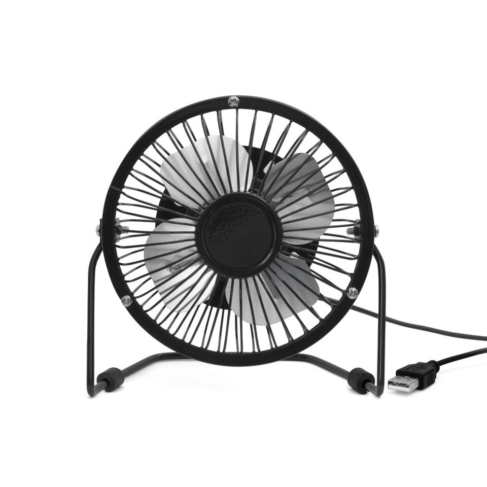 Usb Metal Desk Fan - Black (US143-BK-EU)