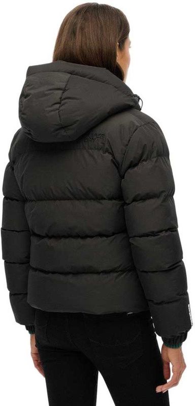 Hooded sports puffer jacket