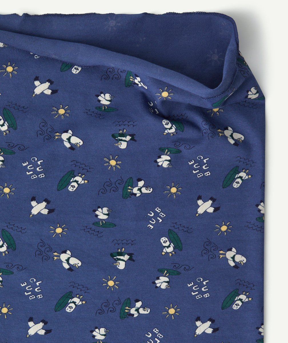SNOOD GARÇON EN COTON RECYLÉ ET IMPRIMÉ AVEC OISEAUX