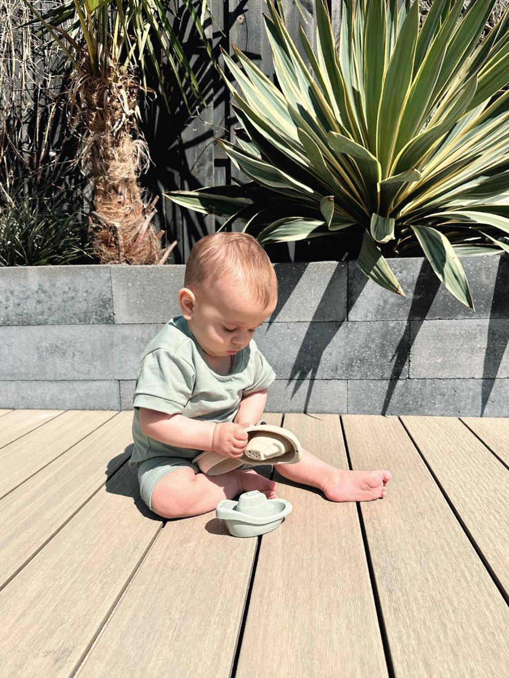 Babystyling baby T-shirt groen