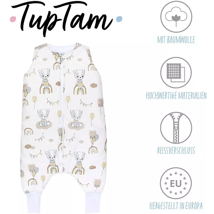 TupTam Baby Winter Schlafsack mit Beinen beigegrau