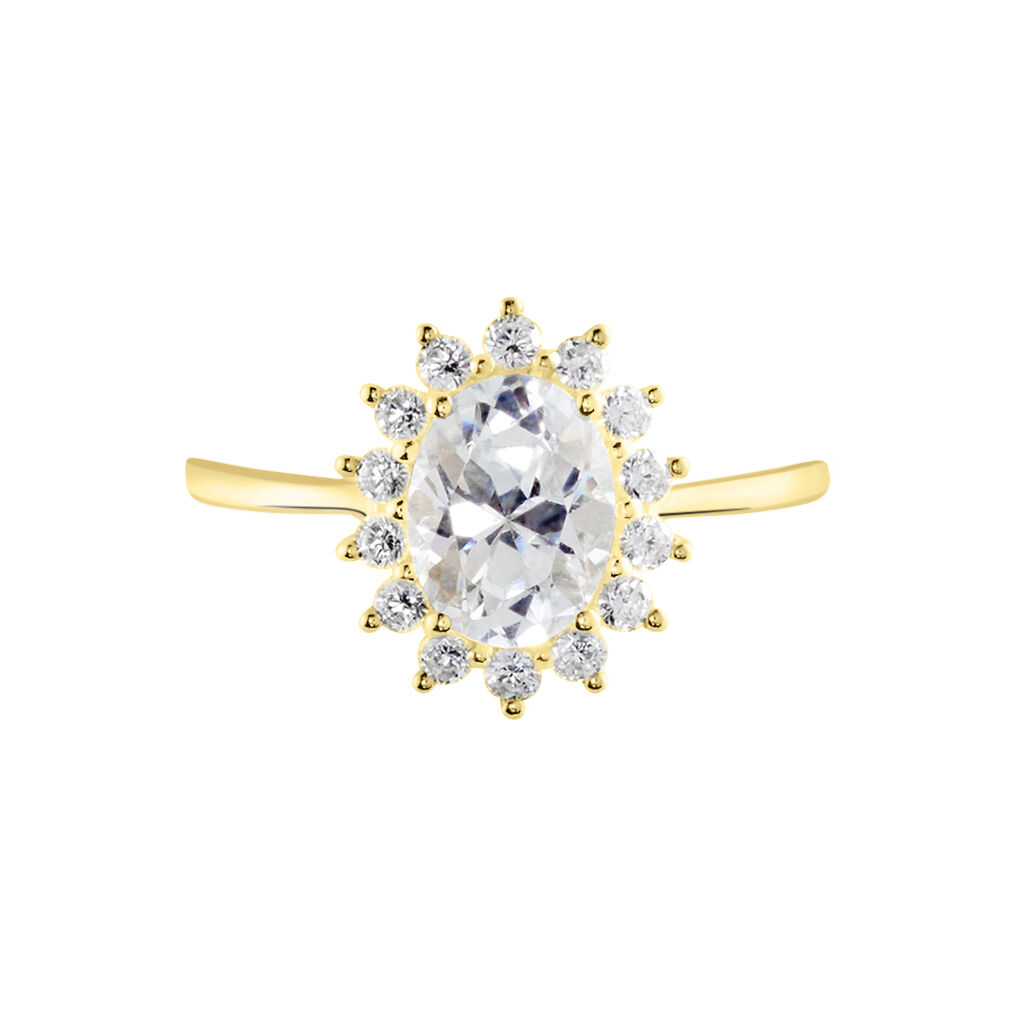 Bague Or Jaune Emilius  Oxyde De Zirconium