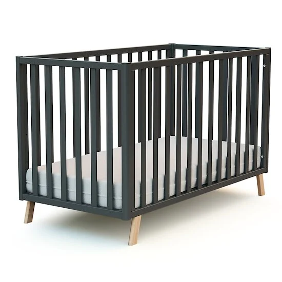 Confort Lit Evolutif en bois   Gris Graphite        60 x 120 cm   de               AT4