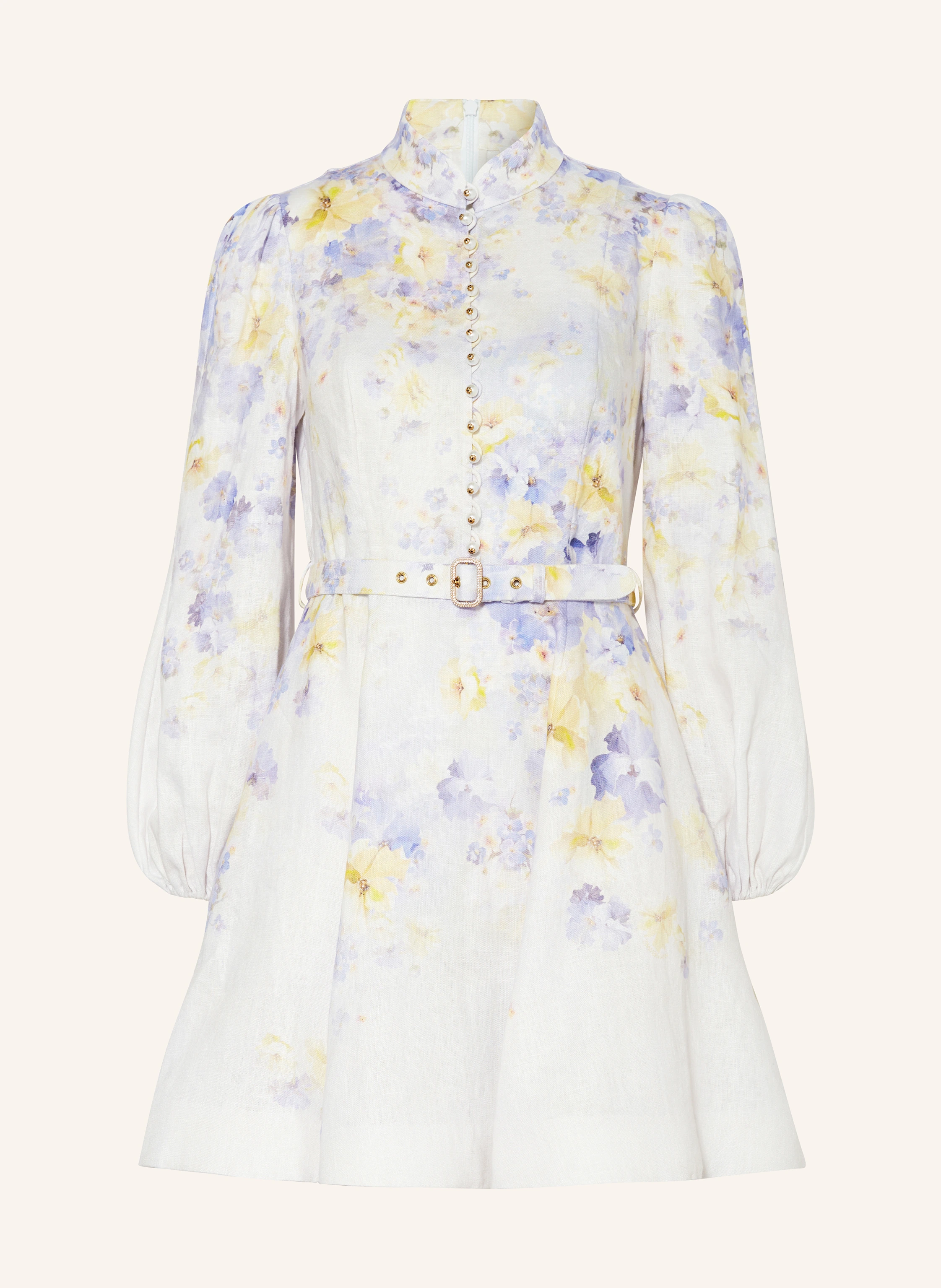 ZIMMERMANN Leinenkleid CRUSH mit Schmuckperlen