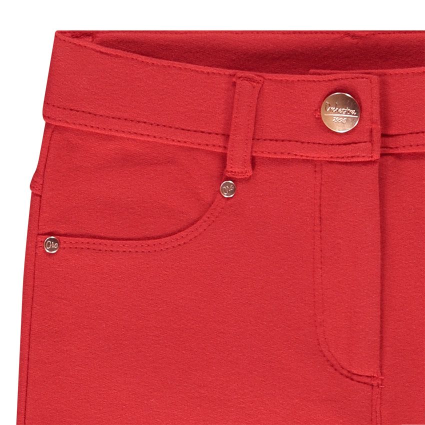 Pantalon skinny en molleton pour fille - Rouge