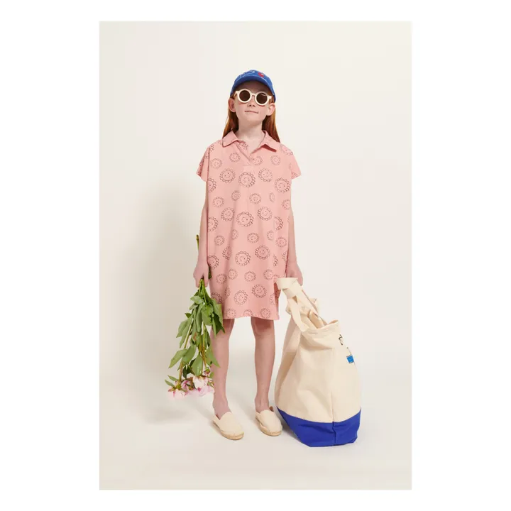 Weekend House Robe Polo Fleurs Coton Bio | Rose pâle