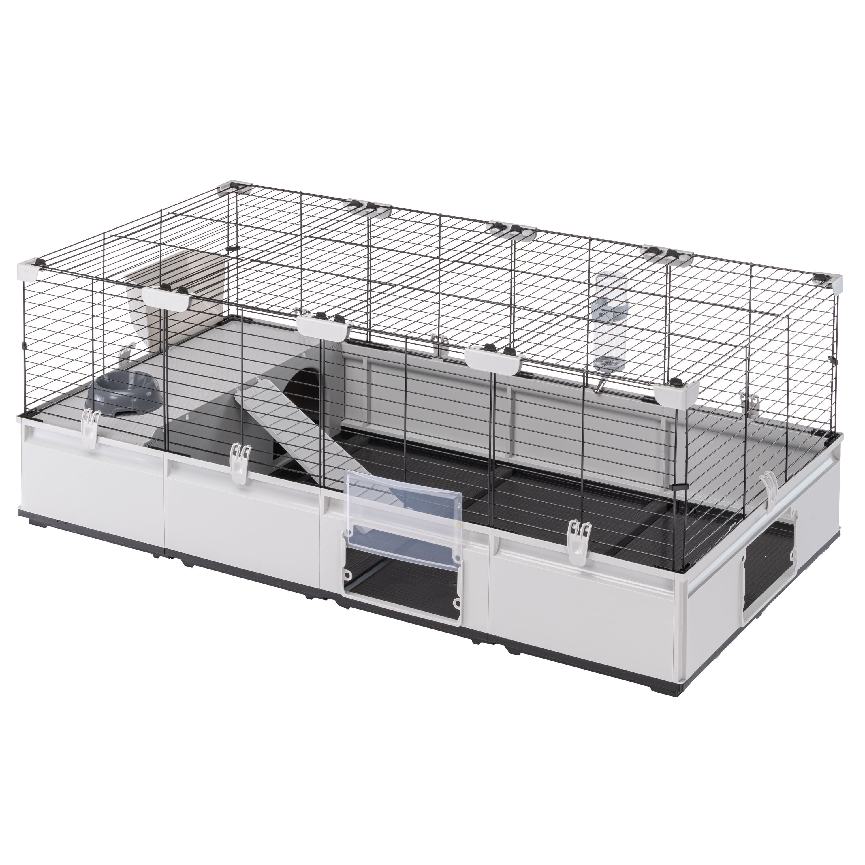 Ferplast Modulair 3 - Konijnenkooi - Grijs / Zwart - 75x144x44 cm
