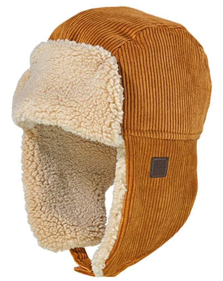 Cord-FliegermüKids TRAPPER in cinnamon/feder