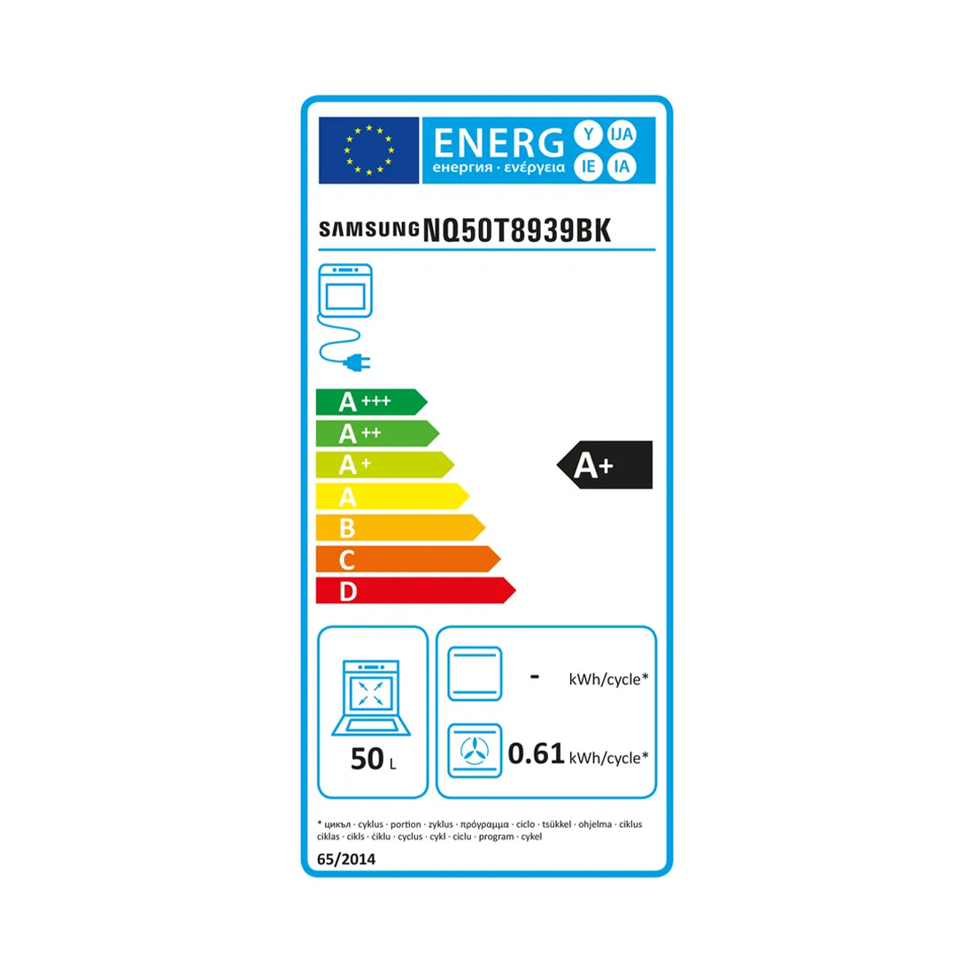 Samsung NQ50T8939BK/SW Steamer Kombigerät 50L onyx black