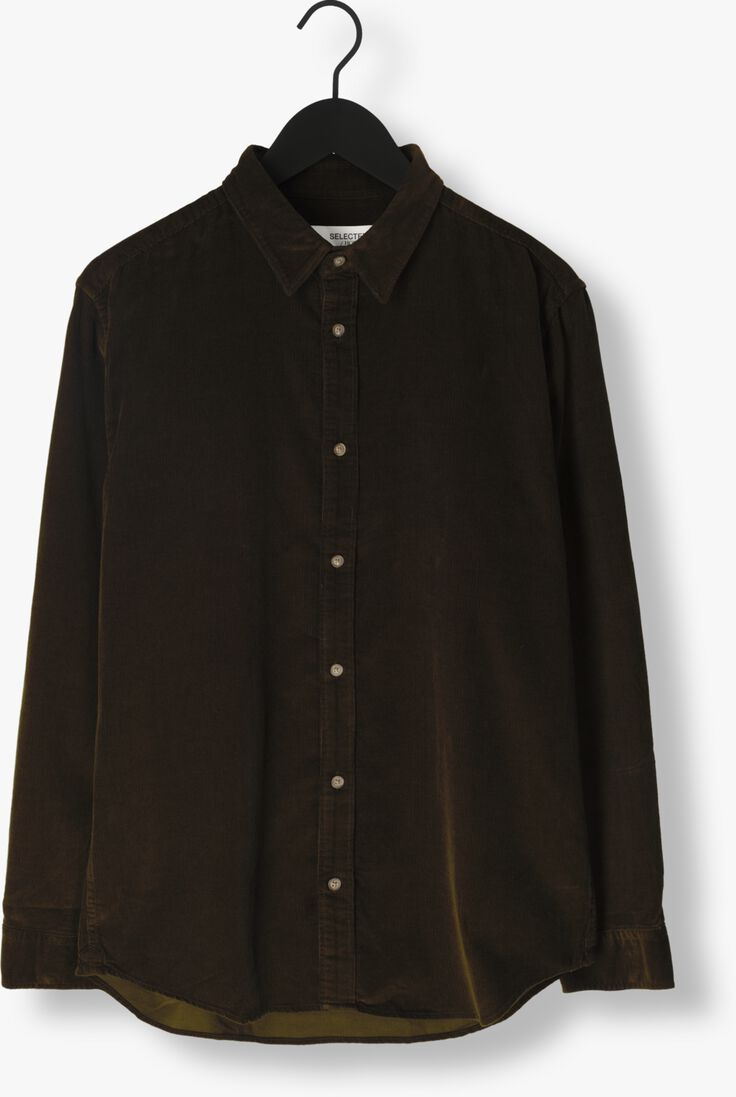 SELECTED HOMME groene selected homme overshirt slhregowen-cord shirt ls w