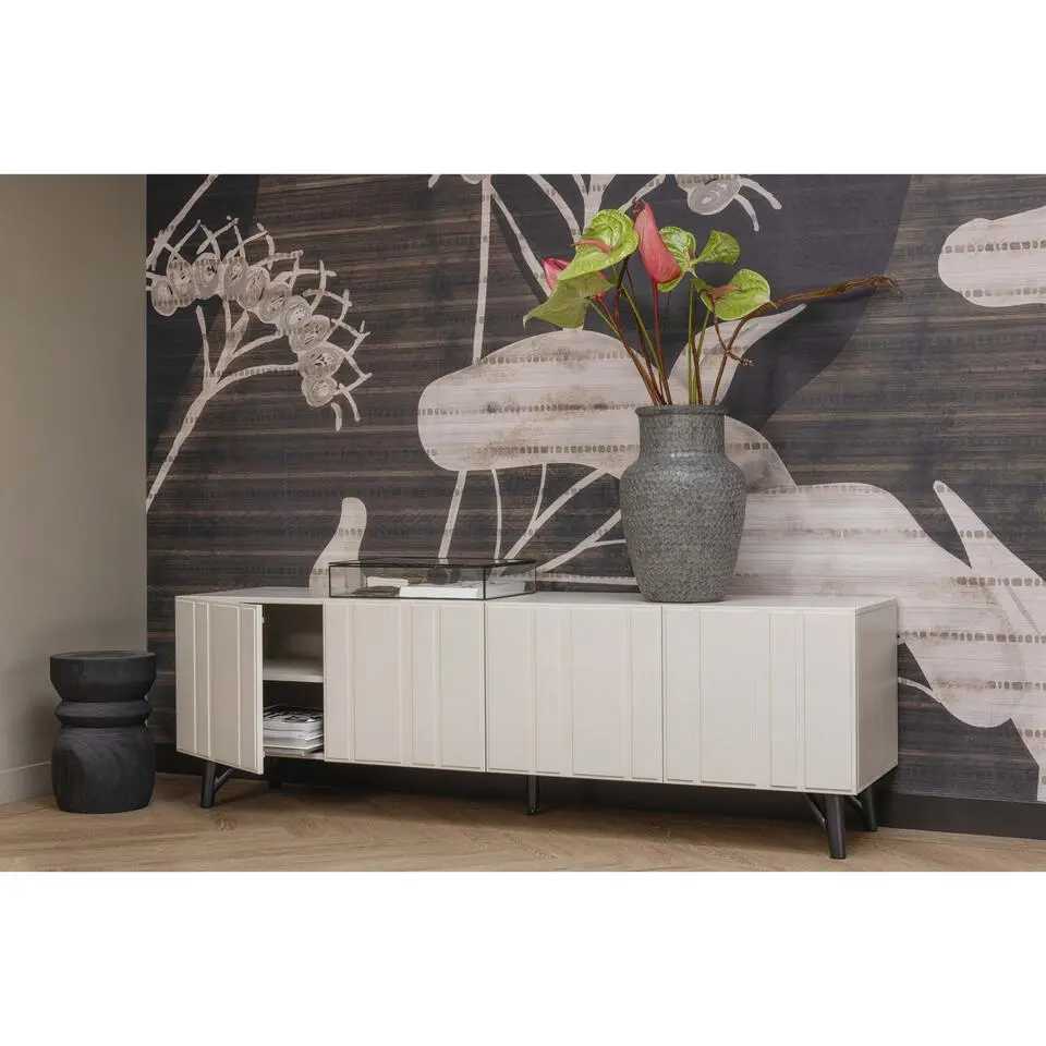 WOOOD Bikkel Kruk - Hout - Zwart - 40x28x28