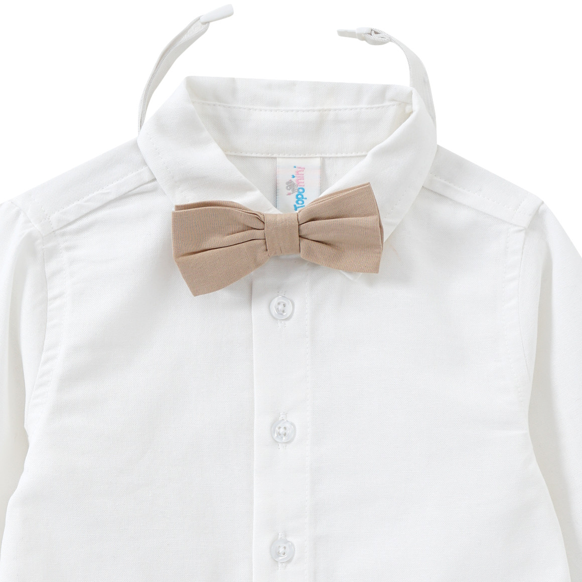 Topomini Baby Hemd und Chinohose im Set beige / weiss