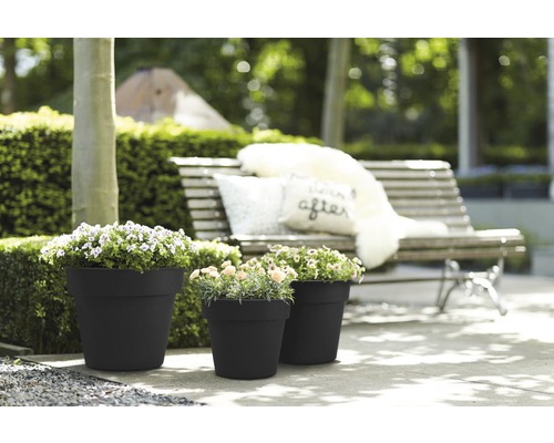 elho Green Basics plantenpot, kunststof, Ø 47 cm, H 39,5 cm, zwart