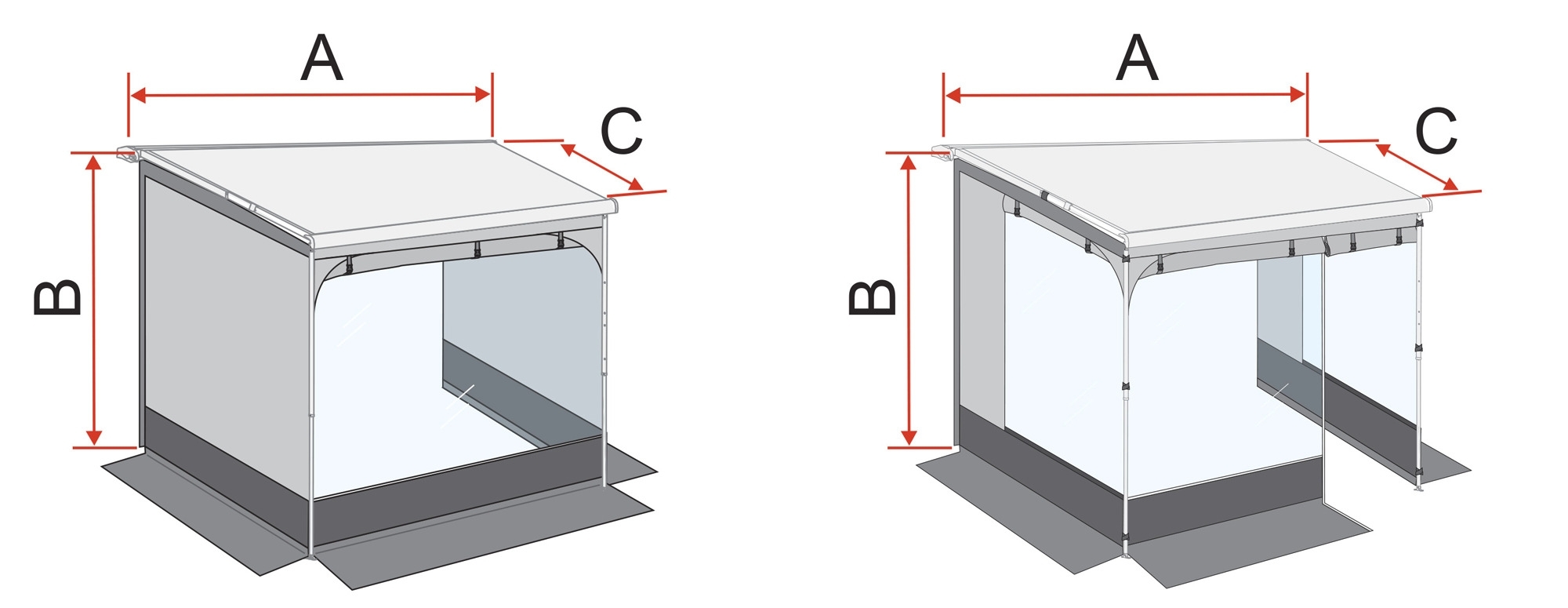 Fiamma Room Van Premium Markisenvorzelt für F40van   F43van, 270cm