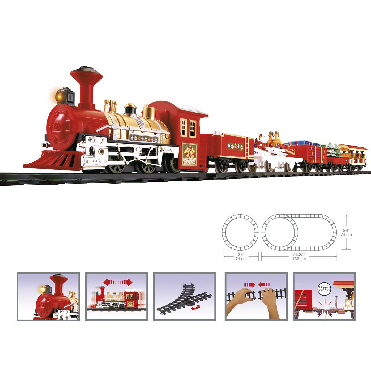 ACCESSOIRE VILLAGE DE NOEL TRAIN 26 PIECES LUMINEUX MUSICAL