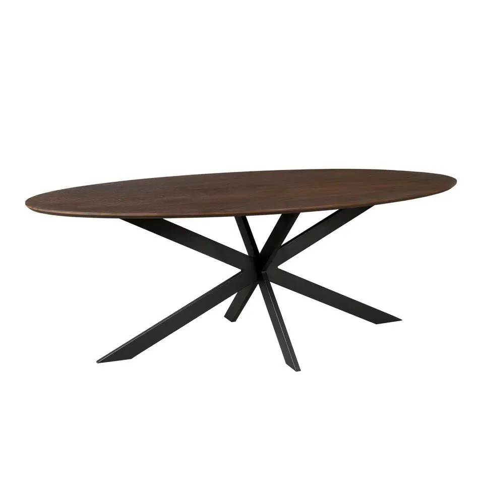 Eettafel Ovaal Bruin Hout - 180x90x76cm - Ferris